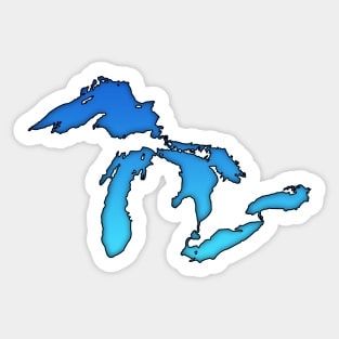 Great Lakes in Blue. Sticker